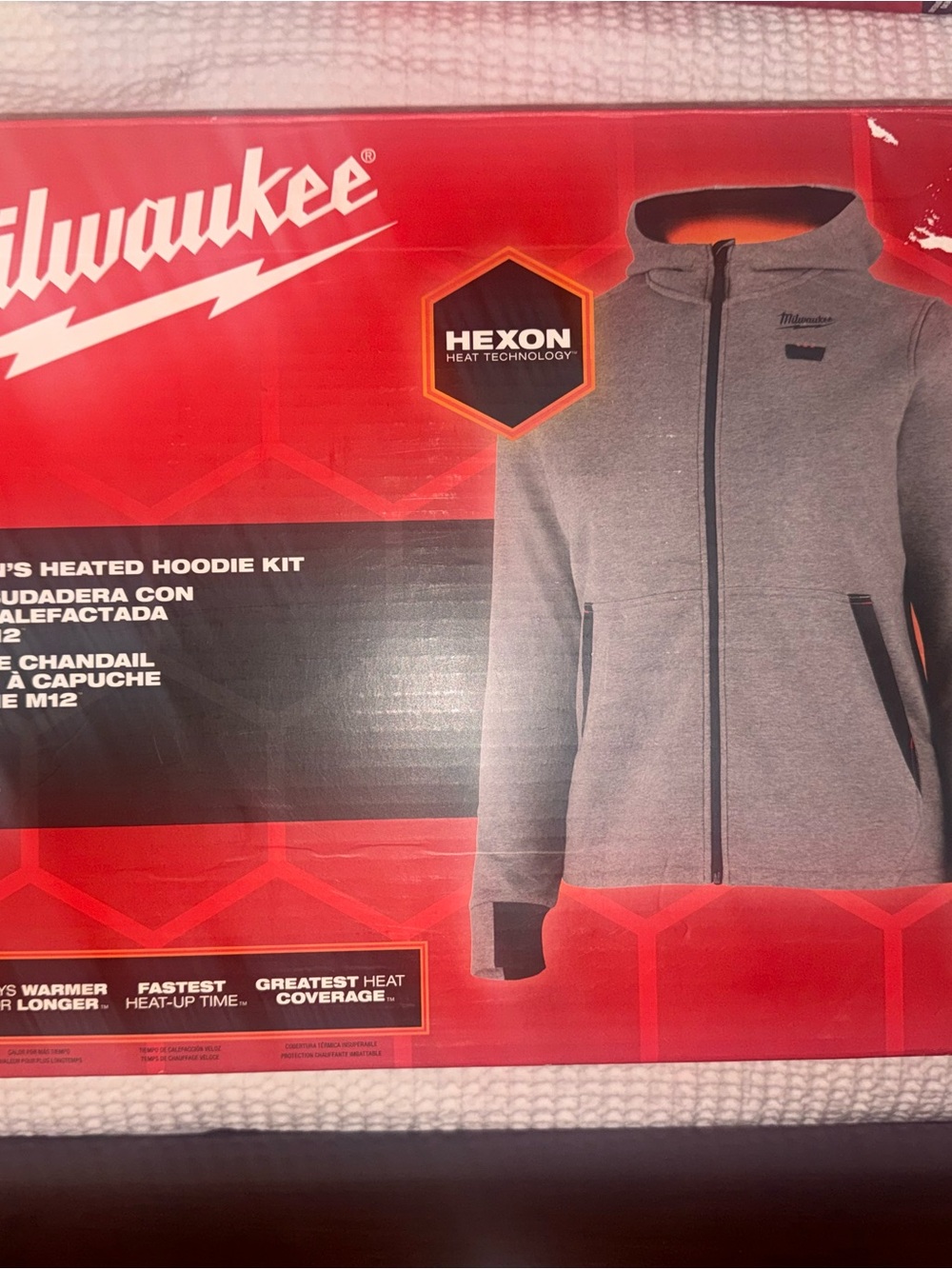 NIB Milwaukee Women’s Hexon Heated Hoodie - Gray